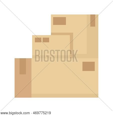 Specialized Moving Boxes For Clothes Storage Semi Flat Color Vector Objects