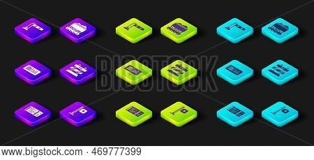 Set Train Ticket, Road Traffic Signpost, Qr Code Train, End Of Railway Tracks, Coal Wagon And Railwa