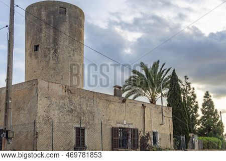 Ca's Concos Des Cavaller, Spain; January 13 2023: Old Stone Mill Converted Into A House Called Molin