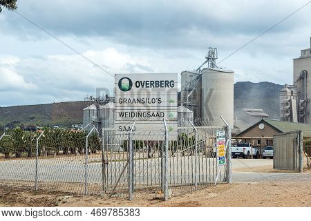 Bredasdorp, South Africa - Sep 23, 2022: Entrance To The Overberg Grain Silos In Bredasdorp In The W