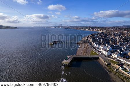 City Of Dundee In Scotland, Aerial View, Cityscape