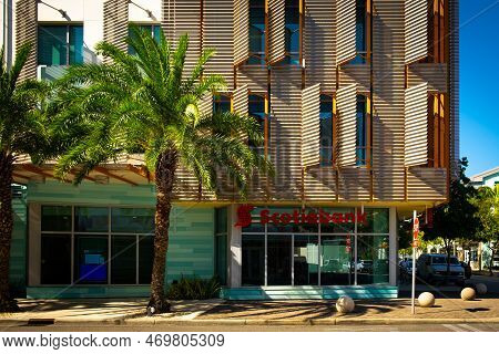 Grand Cayman, Cayman Islands, Dec 2022, View Of Scotiabank In Camana Bay