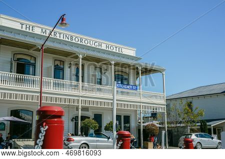 Martinborough New Zealand October 4 2010; Editorial-landmark Colonial Style Martinborough Hotel.