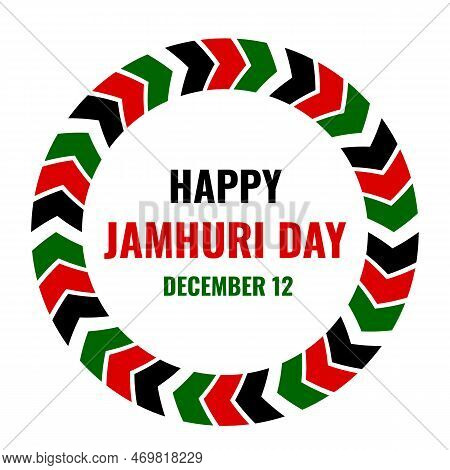 Kenya Jamhuri Day Typography Poster. Kenyan Independence Day. National Holiday On December 12. Vecto