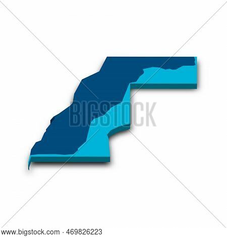 Western Map Of Land Divided Between Morocco And Sahrawi Arab Democratic Republic By Moroccan Western