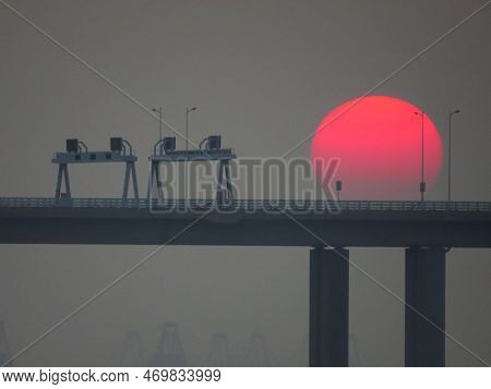 A Beautiful And Stunning Sunset At Lau Fau Shan,