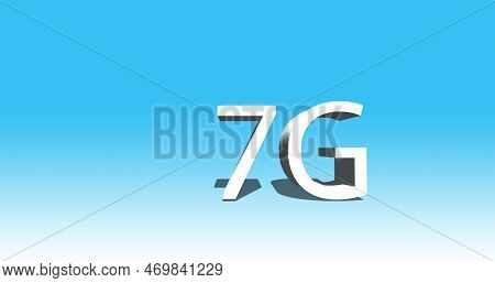 7g Icon Isolated On White And Aqua Color Background. Mobile Devices Telecommunication Business Web N