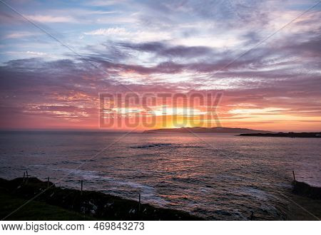 Sunset Above Aran Island - Arranmore - County Donegal, Ireland.