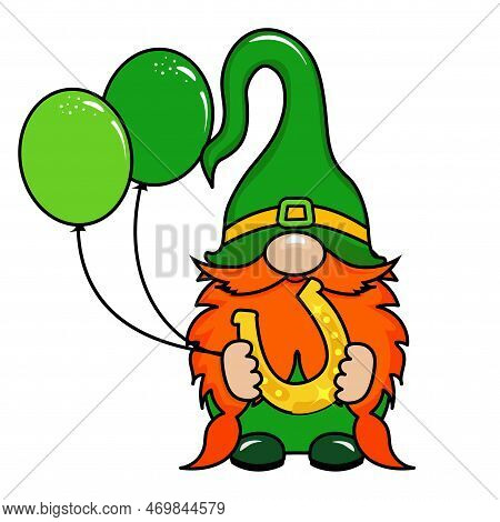 One Lucky Gnome - Funny St Patrick's Day Design For Poster, T-shirt, Card, Invitation, Sticker, Bann
