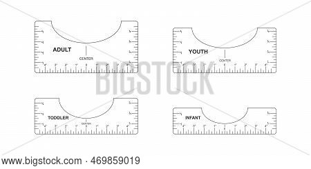 Set Of T Shirt Alignment Guides. Adult, Youth, Toddler, Infant Size Templates. Rulers For Centering 