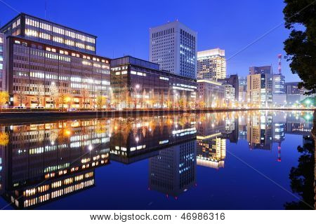 Marunouchi Business-distriktet i Tokyo, Japan.