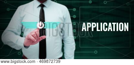 Writing Displaying Text Application. Business Concept An Order For Something Formal And Usually Writ