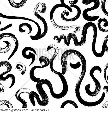 Of Chaotic Lines. It Can Be Used For A Textile Design Or Wrapping Papper