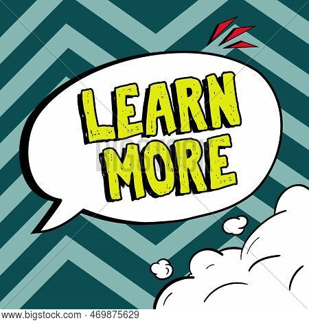 Handwriting Text Learn More. Word Written On Deepen Knowledge Of The Thing You Want To Do Or New Ski