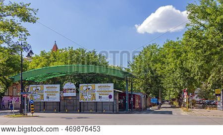 Subotica, Serbia - August 01, 2022: Milk Market Farmers Market Place At Jakaba And Komora Square In 
