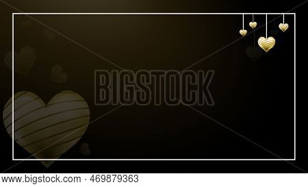 Valentines. Heart Love Vector Background. Valentine Frame. Pink Hearts Background. Love Background D