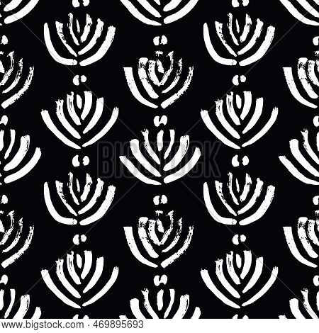 Noisy Seamless Pattern Hand Drawn With Dry Brush