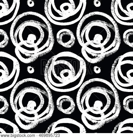 Noisy Seamless Pattern Hand Drawn With Dry Brush
