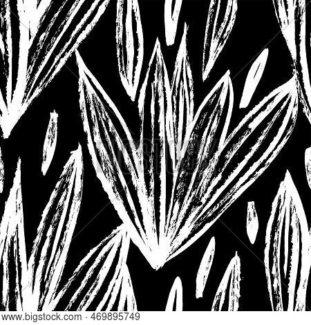 Noisy Seamless Pattern Hand Drawn With Dry Brush
