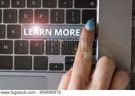 Text Caption Presenting Learn More. Business Overview Deepen Knowledge Of The Thing You Want To Do O