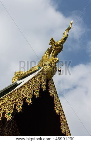 Hussadeeling patsaat Ubosot Wat Sri Don Moon, Chiangmai, Thaimaa