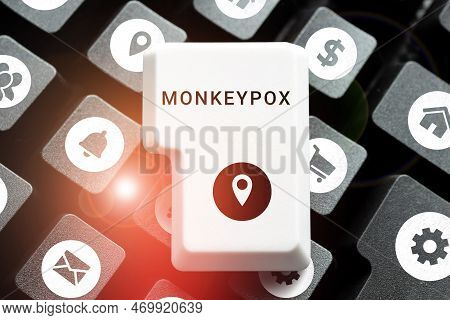 Text Showing Inspiration Monkeypox. Business Approach Poxvirus Of Africa Caused By Chiefly In Wild R