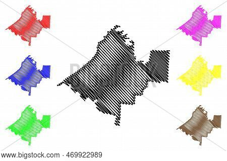 Champoton Municipality (free And Sovereign State Of Campeche, Mexico, United Mexican States) Map Vec