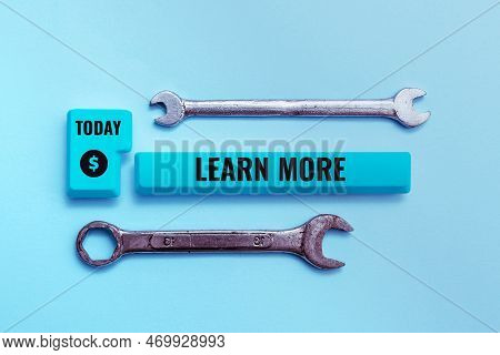 Sign Displaying Learn More. Business Overview Deepen Knowledge Of The Thing You Want To Do Or New Sk