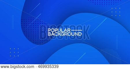 Bright Blue Color Wavy Abstract Background With Gradient Blue Soft Color With Sircle Dots On Backgro