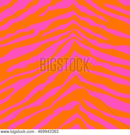 Zebra Background In Trendy Riso Graph Print Texture Style.