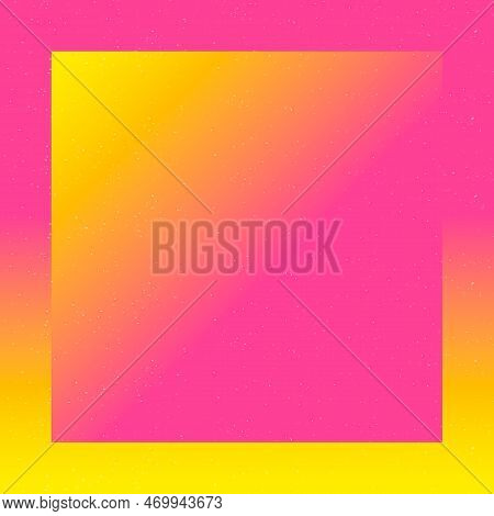Colorful Geometric Shape Background In Trendy Riso Graph Print Texture Style.