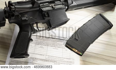 Ar-15 And Magazine With Public Domain Atf Background Check Form