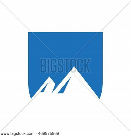 Letter U Mount Logo Vector Sign. Mountain Nature Landscape Logo Combine With Hill Icon And Template