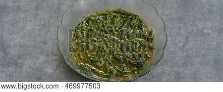 Cassava Leaf Vegetable Curry Served With A Mixture Of Indonesian Spices.