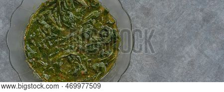 Cassava Leaf Vegetable Curry Served With A Mixture Of Indonesian Spices.