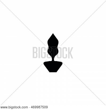 Potted Sapling Icon. Simple Style Potted Sapling Poster Background Symbol. Potted Sapling Brand Logo