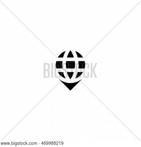 Air Balloon Icon. Simple Style Air Balloon Travel Poster Background Symbol. Air Balloon Brand Logo D