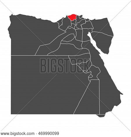Egypt High Detailed Map Kafr El-sheikh, Geography Graphic Country, Africa Border Vector Illustration