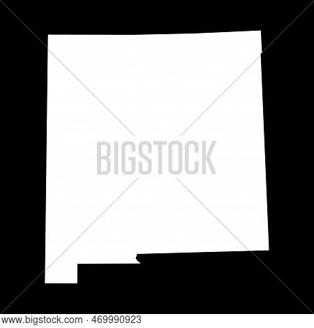 New Mexico Map, United States Of America. Flat Concept Icon Symbol Vector Illustration .