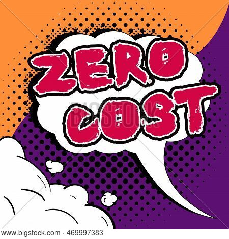 Inspiration Showing Sign Zero Cost. Business Overview Business Decision That Does Not Entail Any Exp