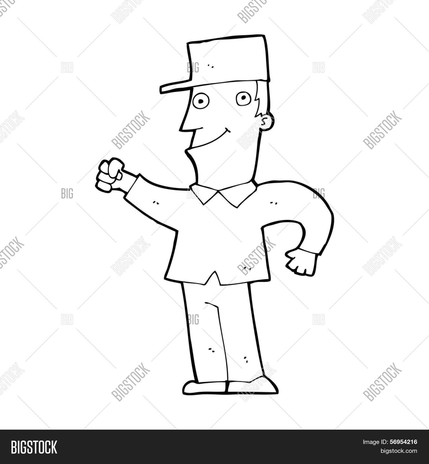 Cartoon Man Punching Vector & Photo (Free Trial) Bigstock