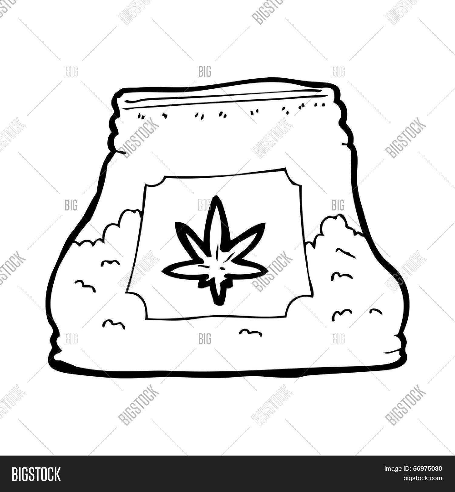 Cartoon Bag Weed Vector & Photo (Free Trial) | Bigstock