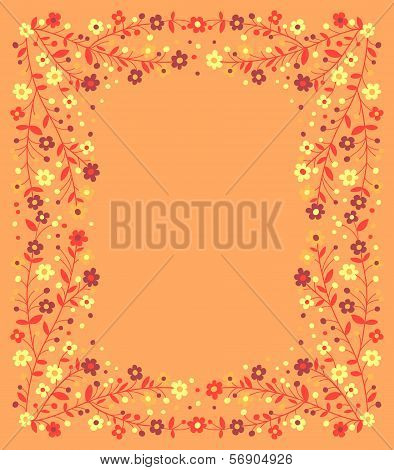 Beautiful frame of flowering branches