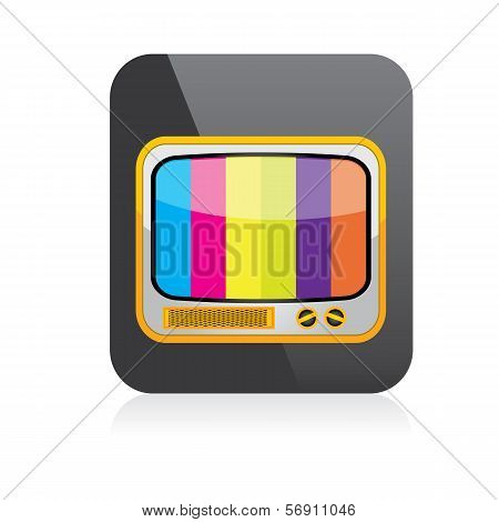 vector tv icon. online tv symbol. app icon