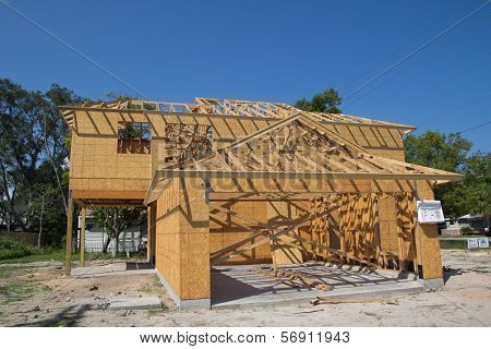 JACKSONVILLE, FL-SEP 15: New home construction on September 15, 2013 in Jacksonville, Florida. New home sales fell 6.6 percent in September to a 354,000 annual rate, the weakest since April 2012. 