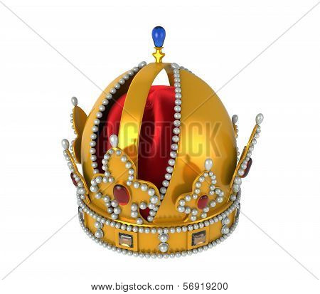 Gold Royal Crown with Jewels