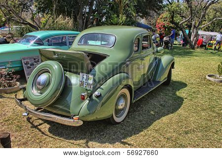 1936 Ford Two-door Coupe With Rumble Seat Rear Side View