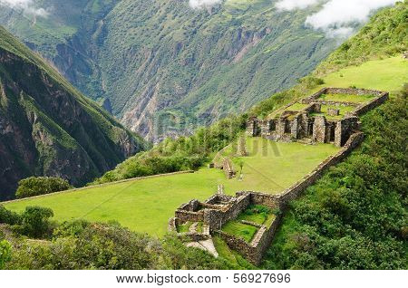 Peru, Remote Spectacular The Inca Ruins Of Choquequirau Near Cuzco