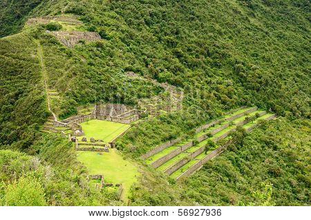 Peru, Remote Spectacular The Inca Ruins Of Choquequirau Near Cuzco