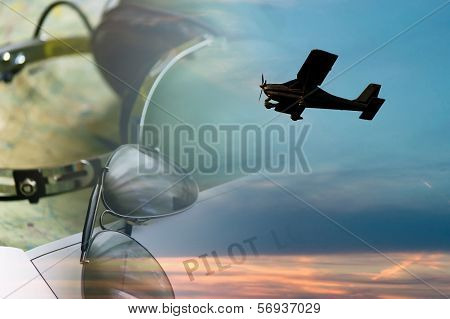 glasses And Airplane